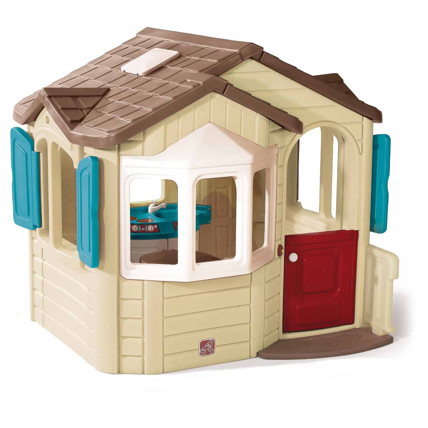 Plastic Playhouses Cool Outdoor Toys   Step2 Welcome Home Playhouse 